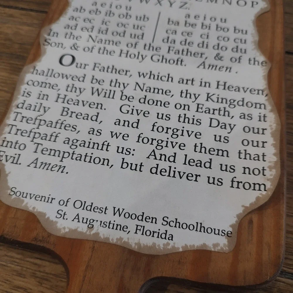 Kingdom Come‎ Prayer Wood Cutting Board Souvenir Schoolhouse St Augustine